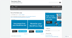 Desktop Screenshot of deersleap.wordpress.com