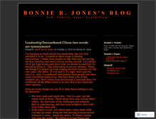 Tablet Screenshot of bonnierjones.wordpress.com
