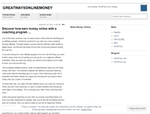 Tablet Screenshot of greatwaysonlinemoney.wordpress.com