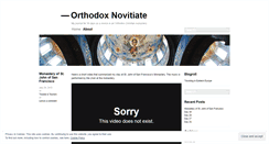 Desktop Screenshot of orthodoxnovitiate.wordpress.com