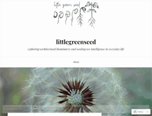 Tablet Screenshot of littlegreenseed.wordpress.com