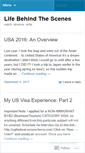 Mobile Screenshot of lifebehindthescenes.wordpress.com