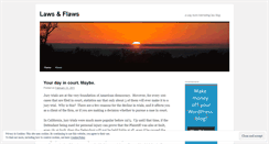 Desktop Screenshot of lawsnflaws.wordpress.com