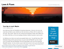 Tablet Screenshot of lawsnflaws.wordpress.com