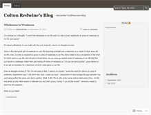 Tablet Screenshot of coltonredwine.wordpress.com