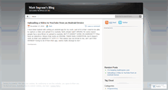 Desktop Screenshot of mattingram.wordpress.com