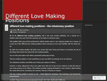 Tablet Screenshot of differentlovemakingposition.wordpress.com