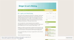 Desktop Screenshot of gingerandlee.wordpress.com