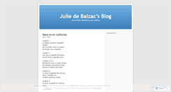 Desktop Screenshot of juliedebalzac.wordpress.com