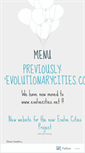 Mobile Screenshot of evolutionarycities.wordpress.com