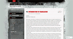 Desktop Screenshot of anatomiestreetsoldier.wordpress.com