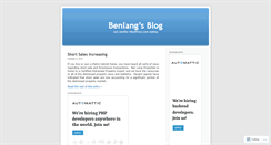 Desktop Screenshot of benlang.wordpress.com