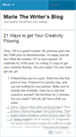 Mobile Screenshot of mariethewriter.wordpress.com