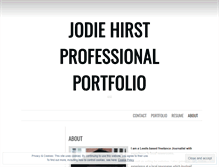 Tablet Screenshot of jodiehirstprofessionalportfolio.wordpress.com
