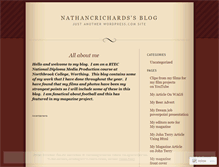 Tablet Screenshot of nathancrichards.wordpress.com