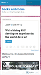 Mobile Screenshot of becksambitions.wordpress.com
