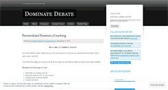 Desktop Screenshot of dominatedebate.wordpress.com