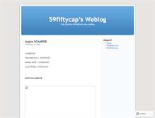Tablet Screenshot of 59fiftycap.wordpress.com