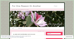Desktop Screenshot of foronereasonoranother.wordpress.com