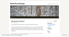 Desktop Screenshot of bombproofdesign.wordpress.com