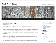 Tablet Screenshot of bombproofdesign.wordpress.com