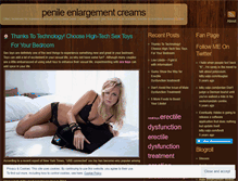 Tablet Screenshot of penileenlargementcreams.wordpress.com