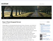 Tablet Screenshot of mickhate.wordpress.com
