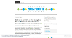 Desktop Screenshot of kynonprofits.wordpress.com