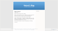 Desktop Screenshot of kaluwi.wordpress.com