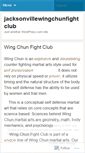 Mobile Screenshot of jacksonvillewingchunfightclub.wordpress.com