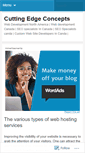 Mobile Screenshot of cuttingedgeconceptsca.wordpress.com