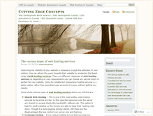 Tablet Screenshot of cuttingedgeconceptsca.wordpress.com