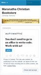 Mobile Screenshot of maranathabooks.wordpress.com