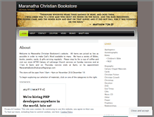 Tablet Screenshot of maranathabooks.wordpress.com