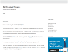 Tablet Screenshot of continuousdesigns.wordpress.com
