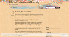 Desktop Screenshot of lifetheuniverseandlaundry.wordpress.com