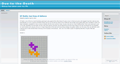 Desktop Screenshot of duotothedeath.wordpress.com