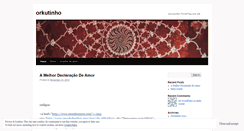 Desktop Screenshot of orkutinho.wordpress.com