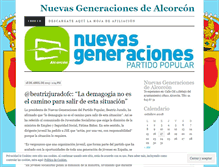 Tablet Screenshot of nuevasgeneracionesalcorcon.wordpress.com