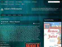 Tablet Screenshot of adamsbibliomania.wordpress.com