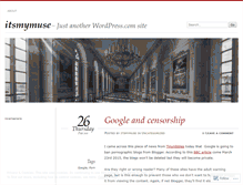 Tablet Screenshot of itsmymuse.wordpress.com