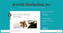 Desktop Screenshot of jewishmarketing101.wordpress.com