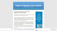 Desktop Screenshot of illegalimmigration.wordpress.com