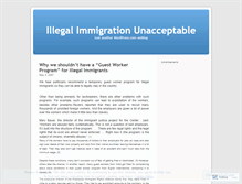 Tablet Screenshot of illegalimmigration.wordpress.com