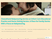 Tablet Screenshot of closeathandbaby.wordpress.com