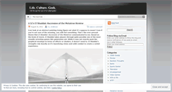 Desktop Screenshot of lifeculturegeekstuff.wordpress.com