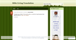 Desktop Screenshot of biblelivingtranslation.wordpress.com