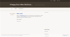 Desktop Screenshot of ifhappyeverafterdidexist.wordpress.com