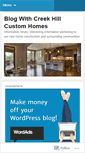 Mobile Screenshot of creekhillcustomhomes.wordpress.com