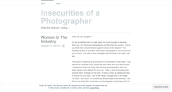 Desktop Screenshot of insecuritiesofaphotographer.wordpress.com